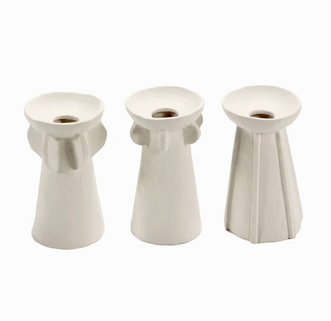 Set of 3 stoneware vases