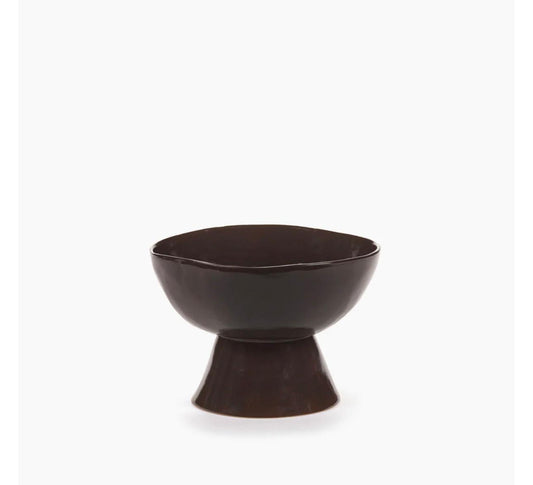 Tall bowl large on foot black